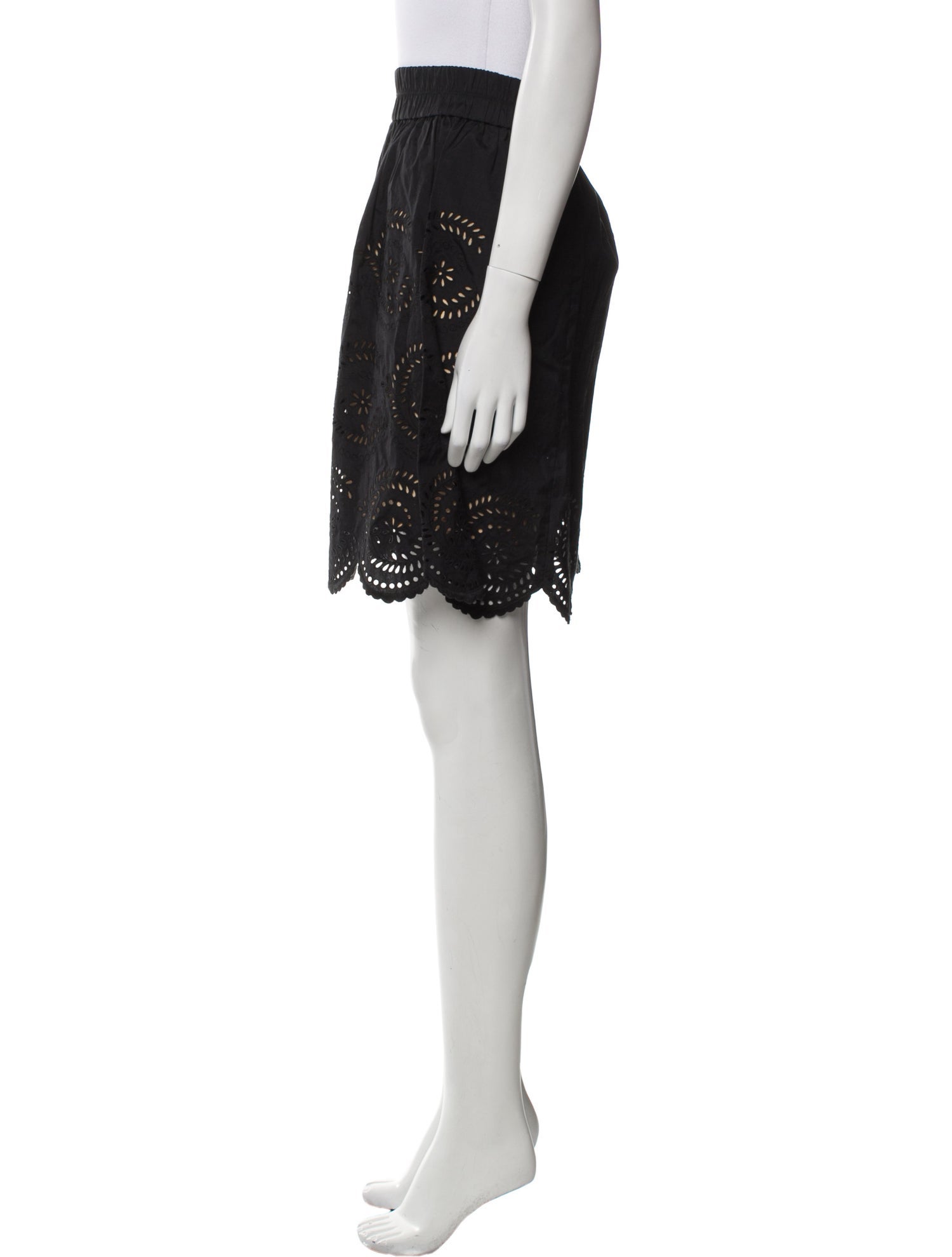 Marc Jacobs Eyelet Trim Knee-Length Skirt